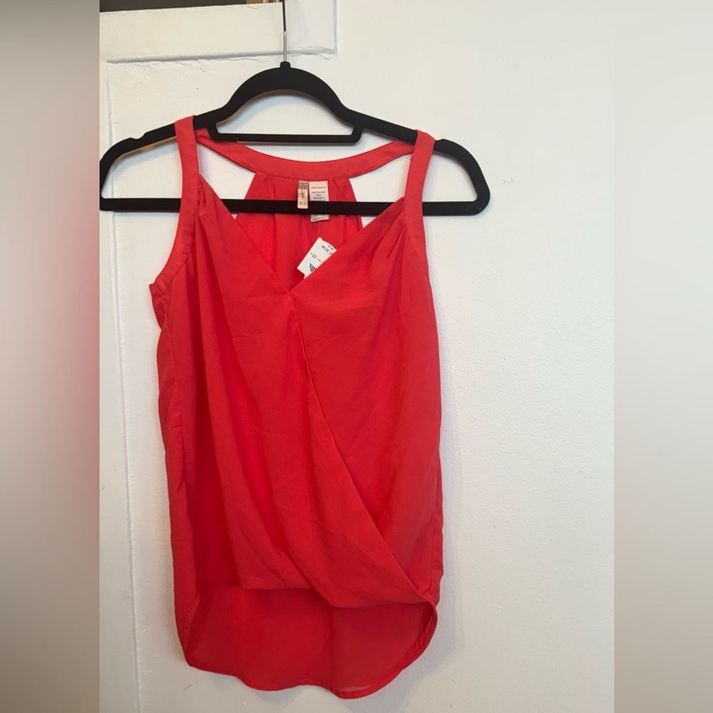 Japan pink asymmetrical hem cami top